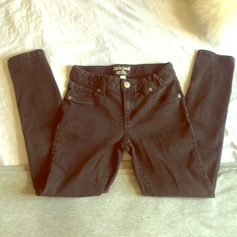 Cat & Jack girls black low rise jeans